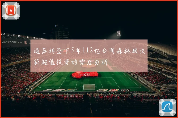 道苏姆签下5年112亿合同森林狼收获超值投资的背后分析